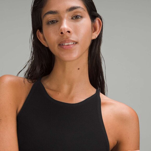 NWOT Lululemon Lightweight Ribbed Knit Tank Top, M, Black - Picture 3 of 6